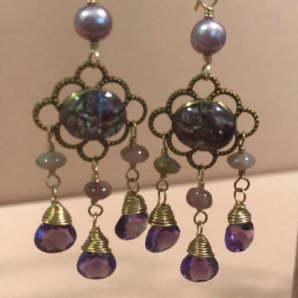 Artisan Chandelier Earrings - Picture 2 of 2